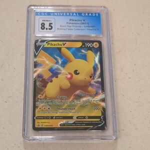 Pokemon Yellow Pikachu V Trading Card